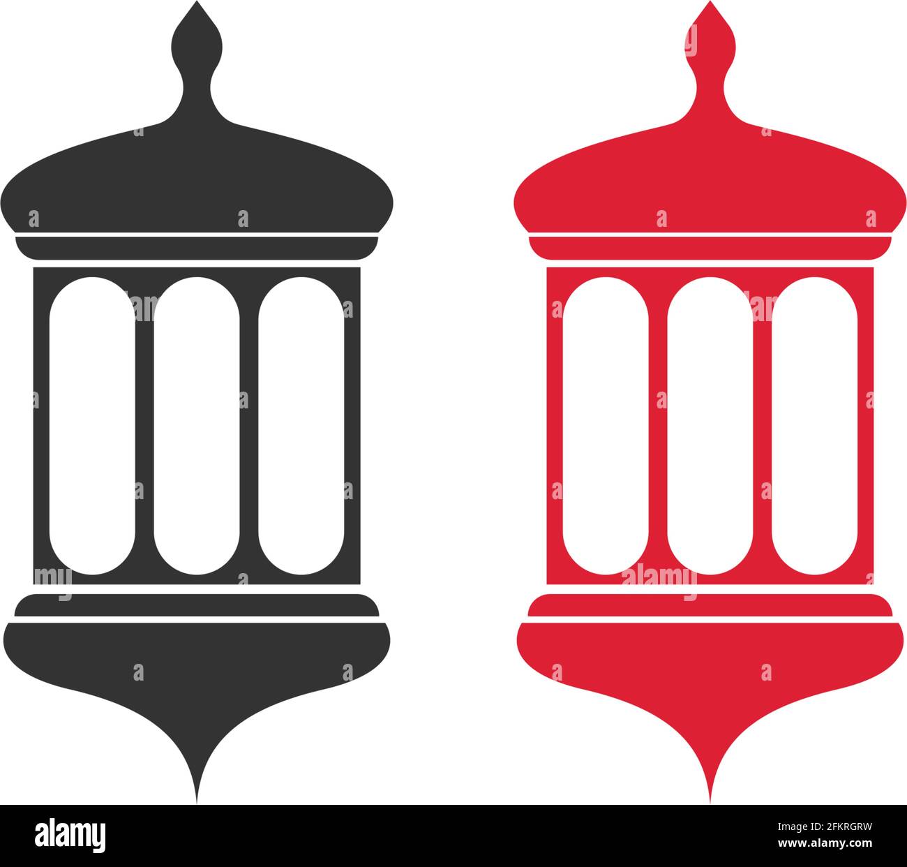 Simple lantern icon logo design vector template Stock Vector