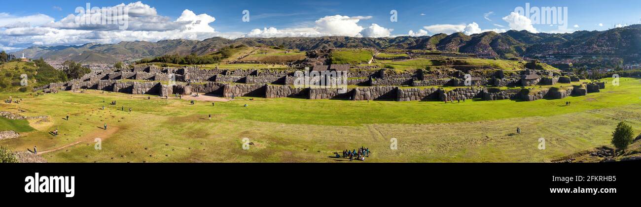 Panoramic View Of Sacsayhuaman Inca Ruins In Cusco Or Cuzco Town Peru panoramic-view-of-sacsayhuaman-inca-ruins-in-cusco-or-cuzco-town-peru