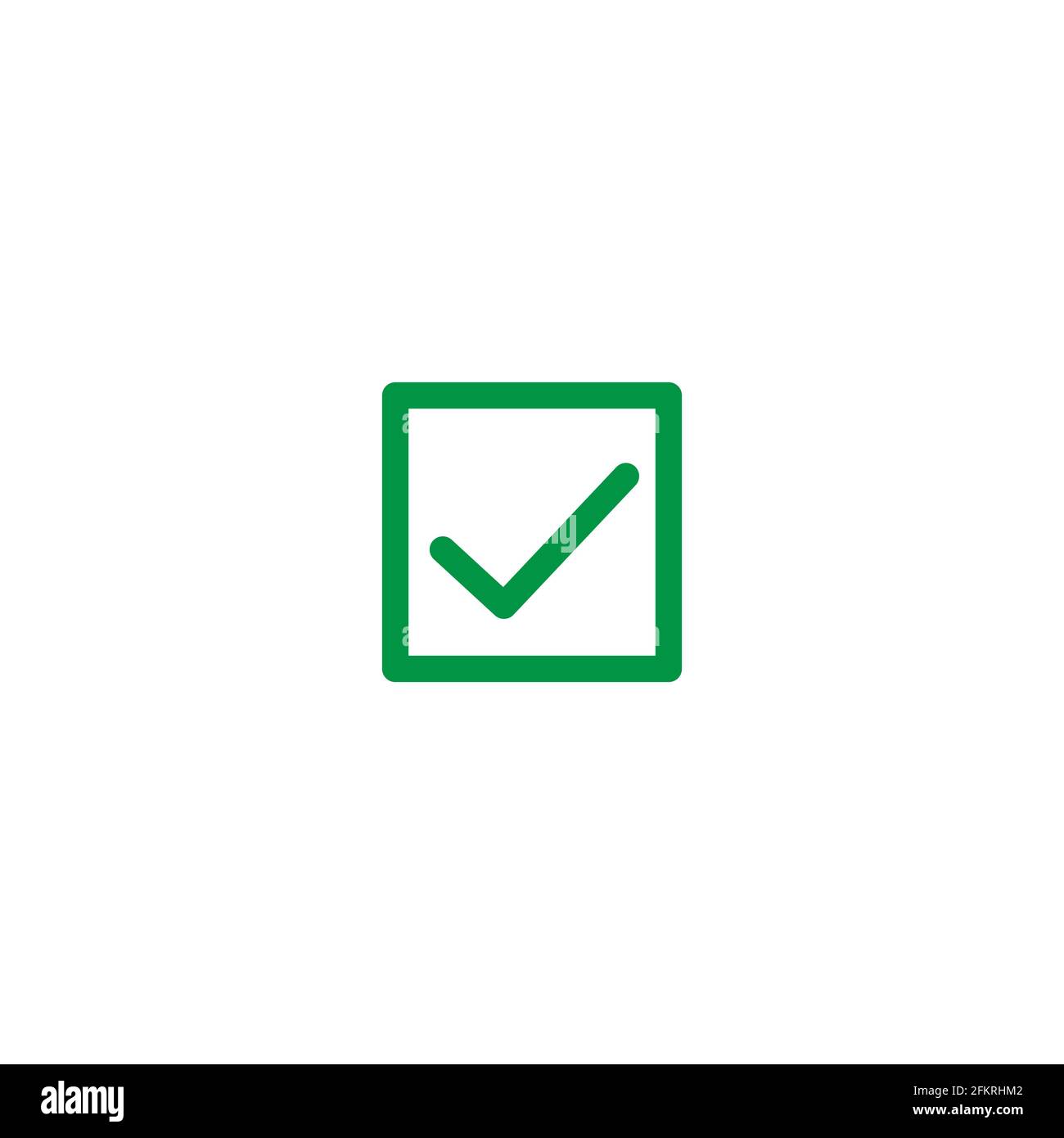 Linear Check icon. Approved symbol. Ok icon. Check button sign. Tick ...