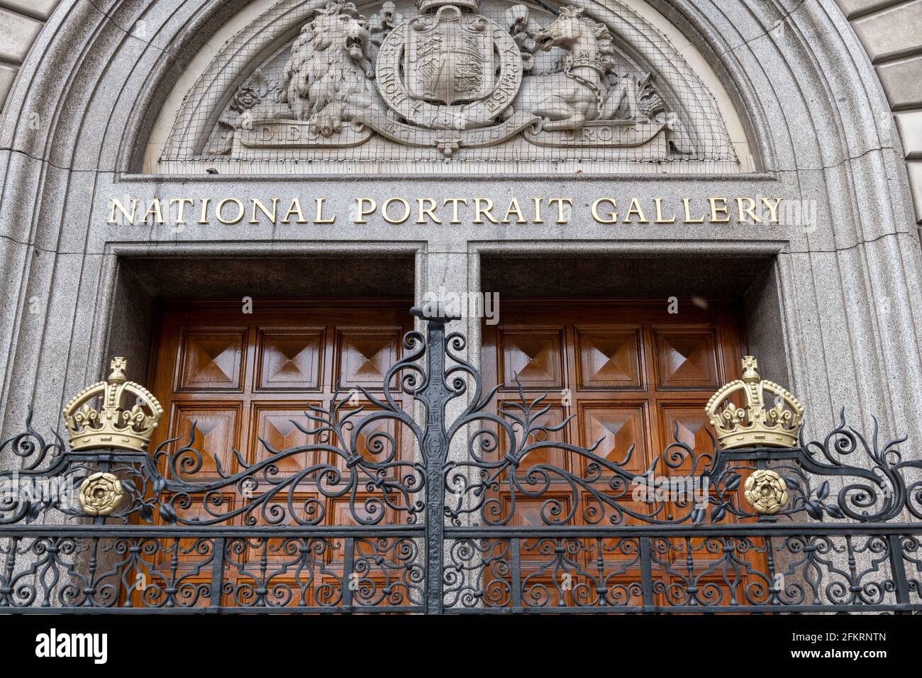 The frontage and entrance of the National Portrait Gallery. Stock Photo