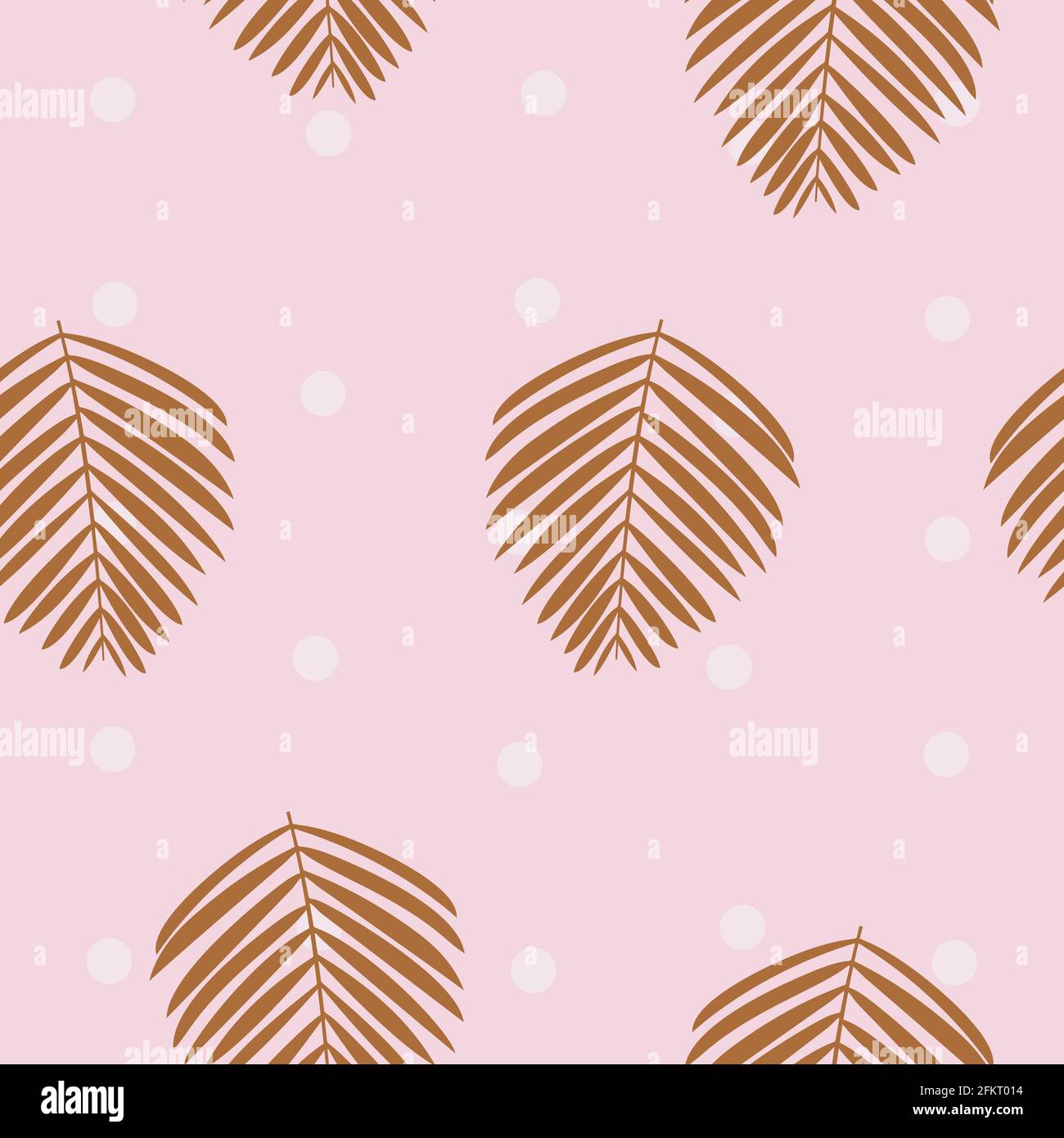 Palm leaves Vector seamless pattern Stock Vector