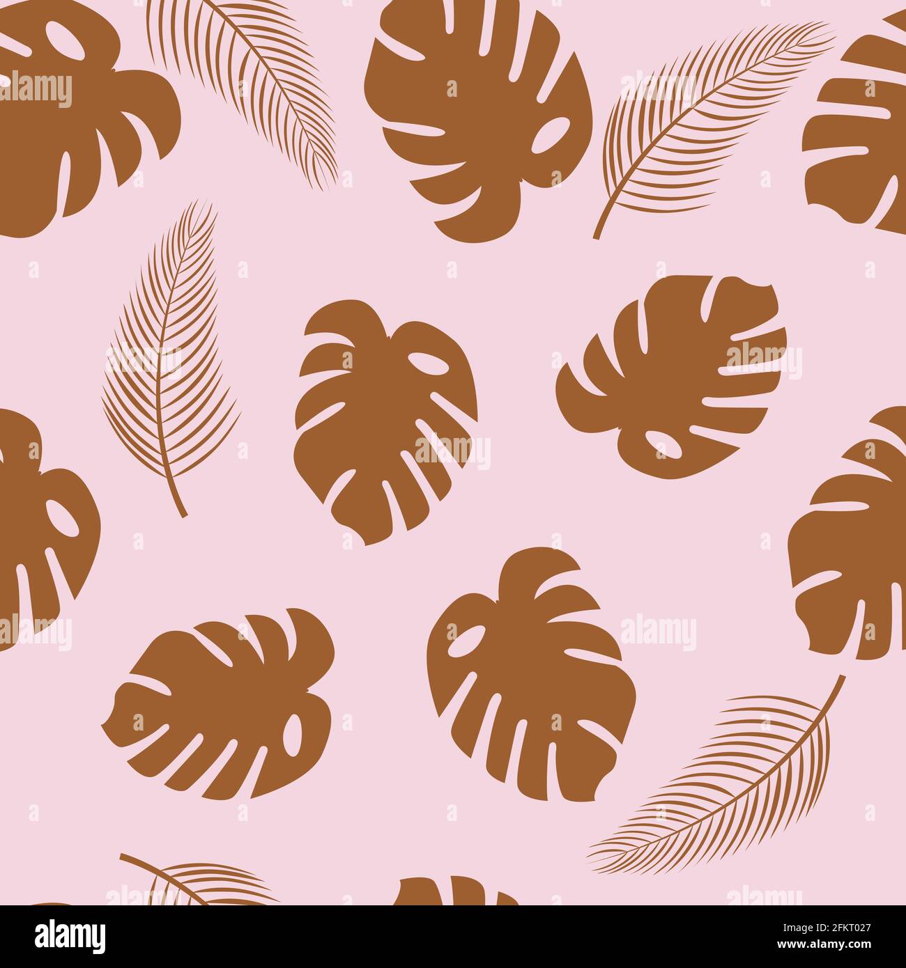 Gold palm leaves Vector seamless pattern Stock Vector