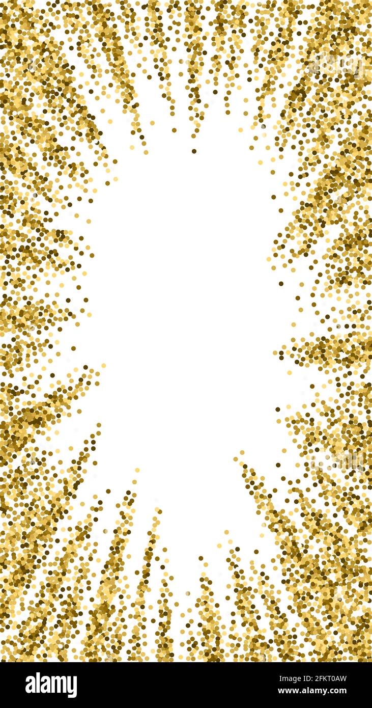 Round gold glitter luxury sparkling confetti. Scattered small gold