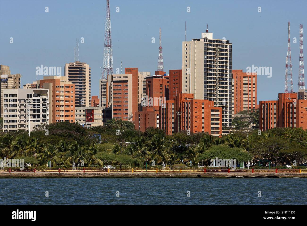 Venezuela - Zulia - Maracaibo -28/01/2009. View of the city of Maracaibo from the lake. Photo: José Bula U. Stock Photo