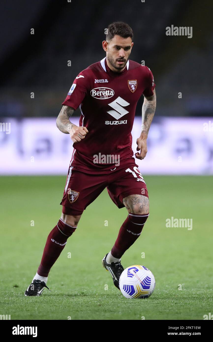 Turin, Italy, 3rd May 2021. Antonio Sanabria of Torino FC during the Serie  A match at Stadio Grande Torino, Turin. Picture credit should read:  Jonathan Moscrop / Sportimage via PA Images Stock
