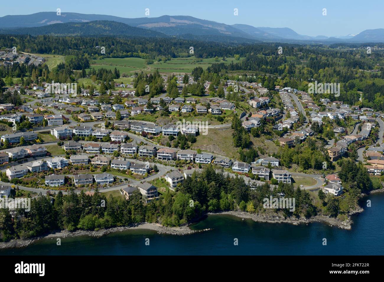 Arbutus Ridge, Mill Bay, Vancouver Island, British Columbia, Canada Stock Photo