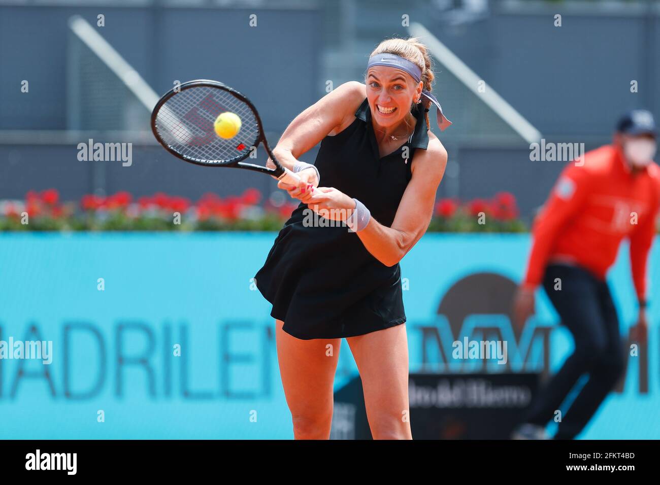 Madrid, Spain. 3rd May, 2021. Petra Kvitova (CZE) Tennis : Petra Kvitova of  Czech Republic during Singles Round of 16 match against Veronika  Kudermetova of Russia on the WTA 1000 "Mutua Madrid