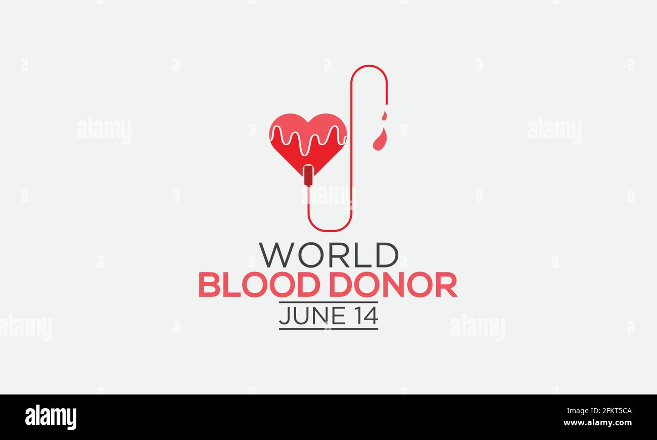 World Blood Donor Day Medical Prevention and Awareness Vector vector background, Banner, Poster, Card observed On June Every Year. Stock Vector