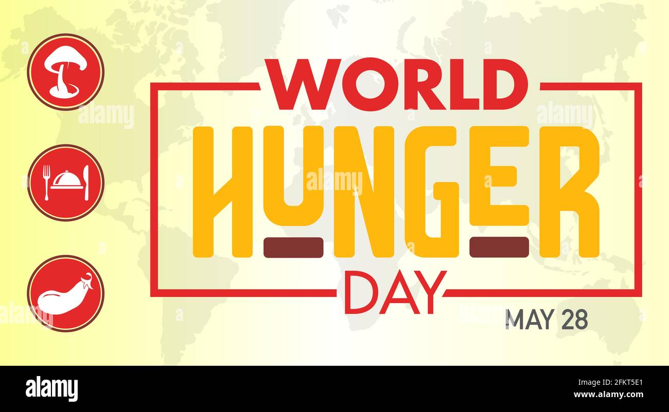World Hunger Day Food Prevention and awareness Vector Concept. Banner, Poster World Hunger Day Awareness Campaign Template. Stock Vector