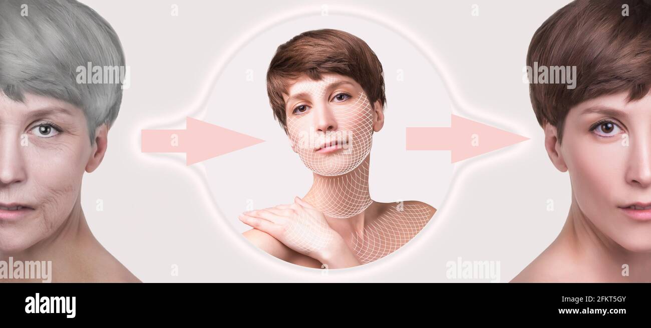 Woman Half Young Face Half Old Face High Resolution Stock Photography And Images Alamy Woman Half Young Face Half Old Face High Resolution Stock Photography And Images Alamy