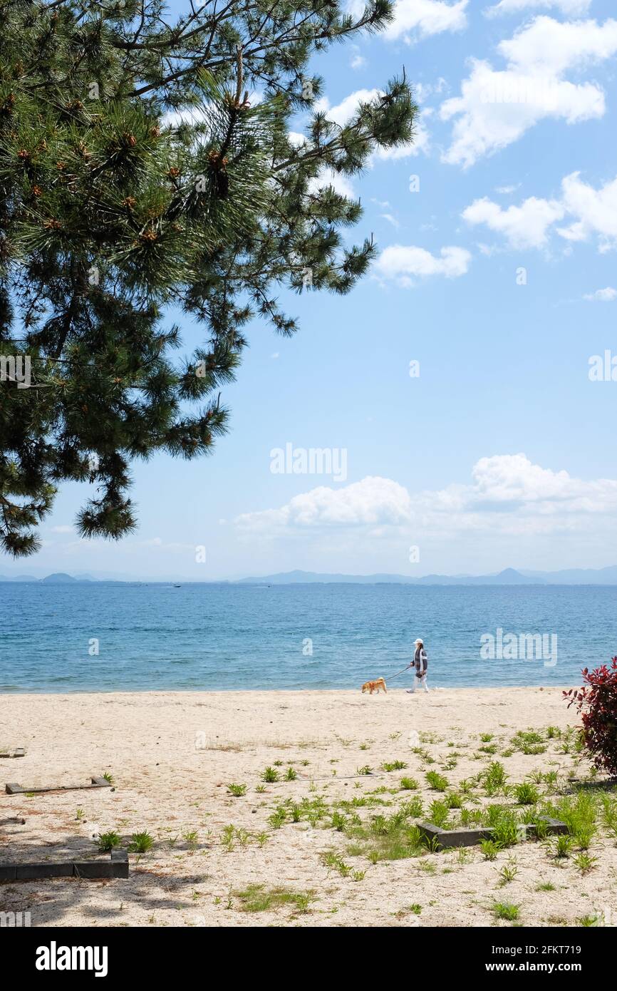 Biwako (Lake Biwa) in Shiga Prefecture, Japan. Stock Photo