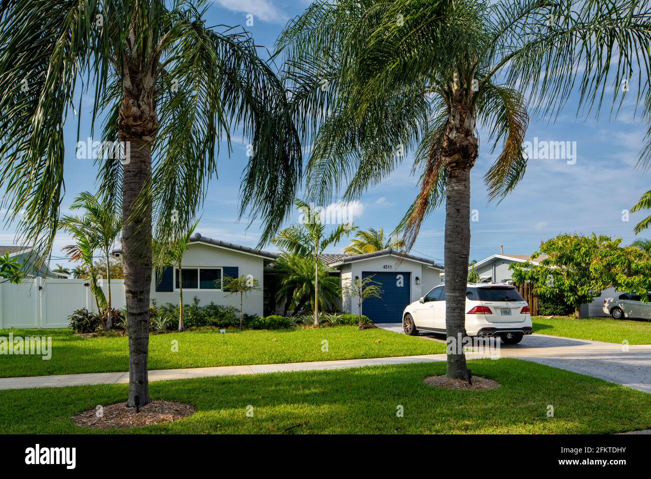 Hollywood, FL, USA May 3, 2021 Photo series of single family houses in Hollywood Hills