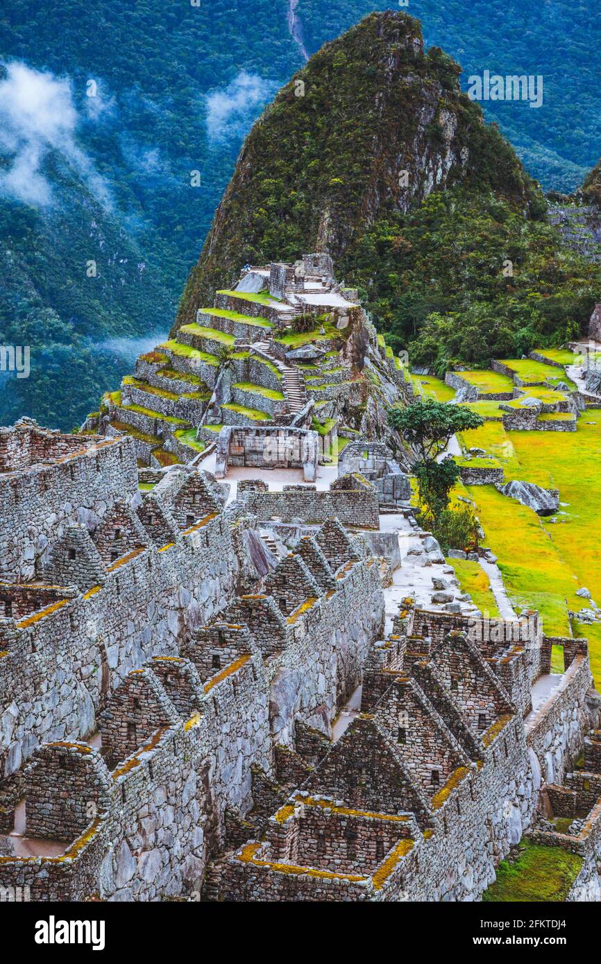 Machu Picchu panorama. Peru. Stock Photo