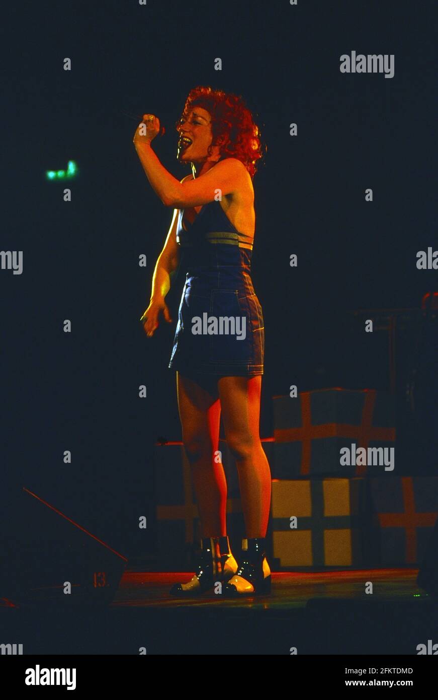 Maggie Ooster von der Band 'Die Fabulösen Thekenschlampen' beim Konzert in Köln, Deutschland 1997. Stock Photo