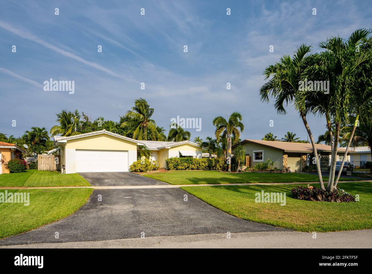 Hollywood, FL, USA May 3, 2021 Photo series of single family houses