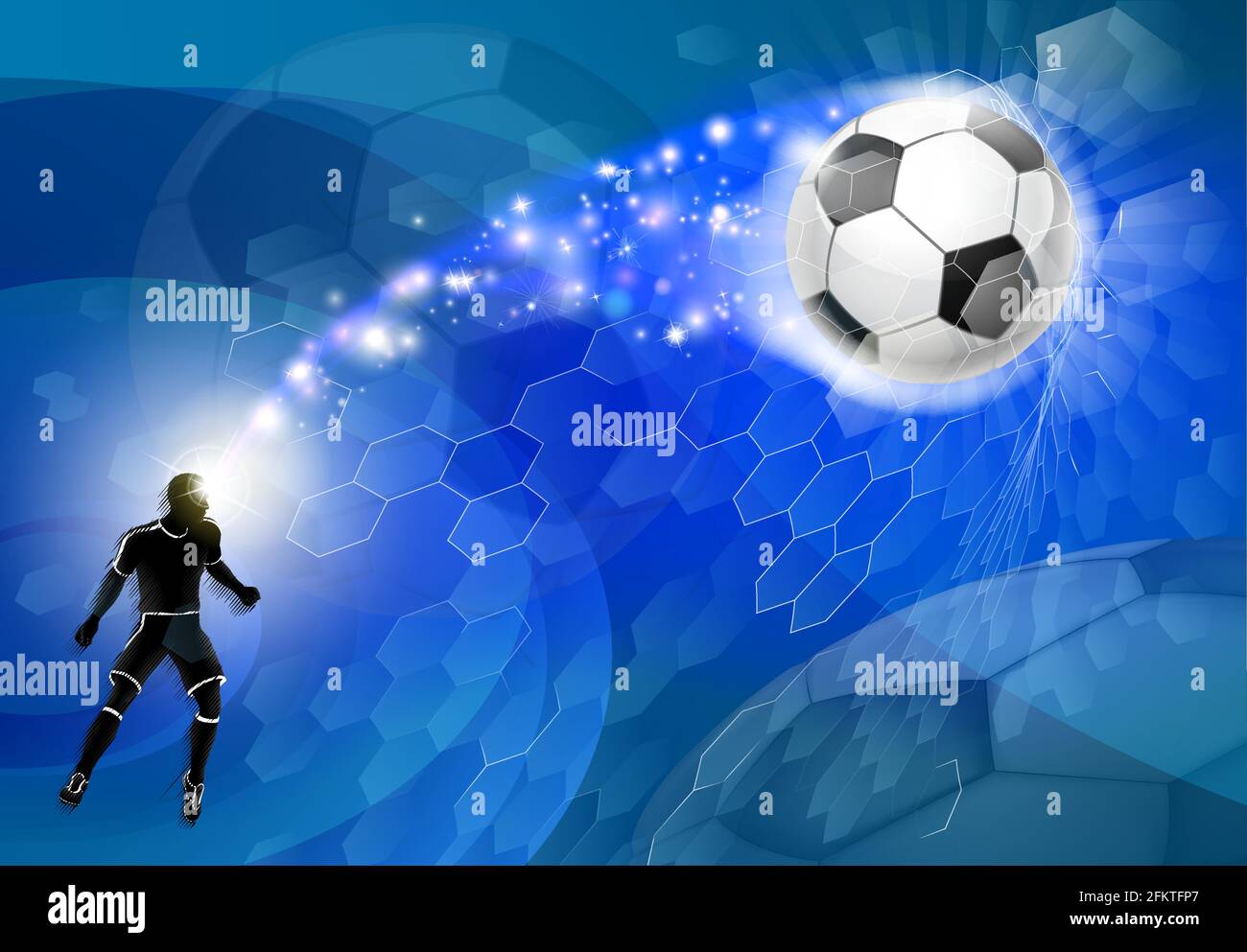 Soccer Silhouette Man Abstract Football Background Stock Vector Image
