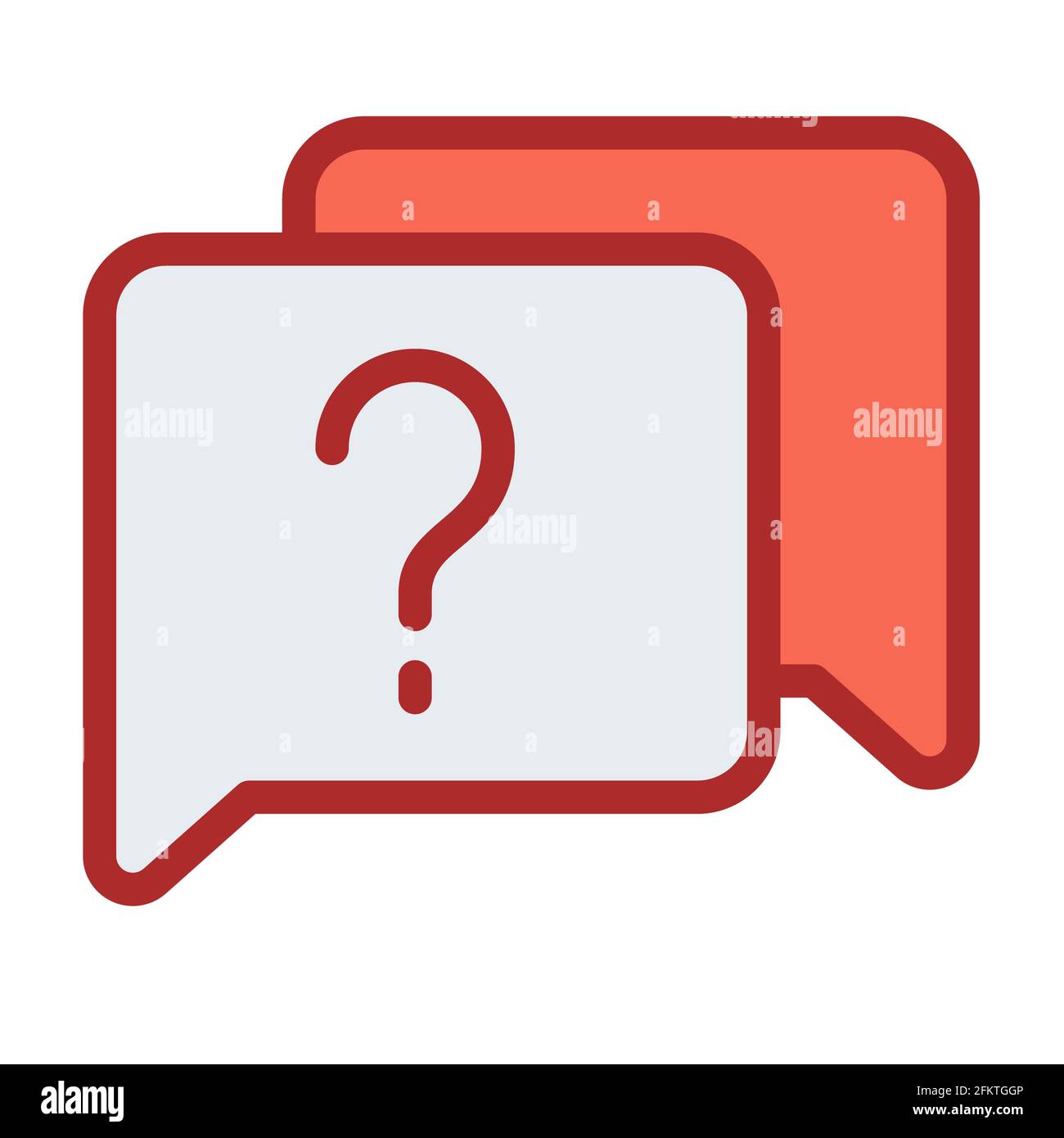 question help ask comment single isolated icon with filled line style ...