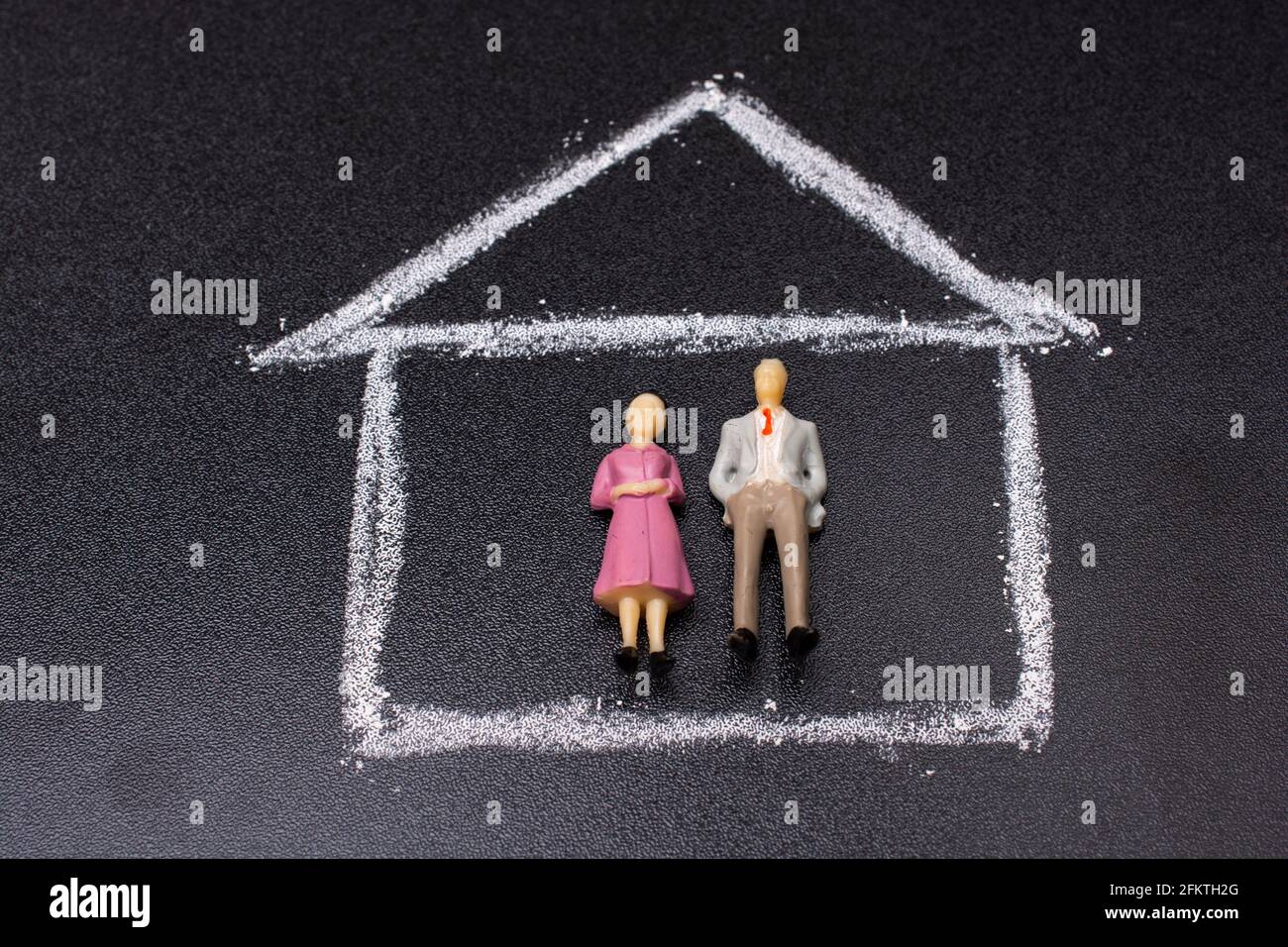 Concept offamily, real estate, purchase and sale of housing. Stock Photo