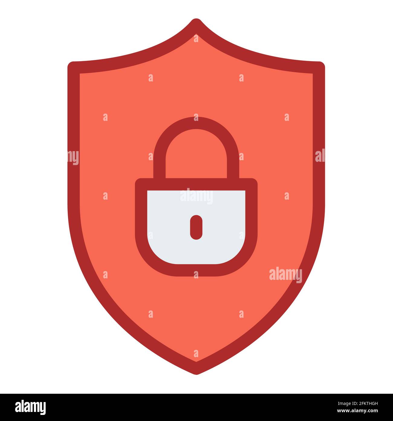 secure shield trusted safe single isolated icon with filled line style