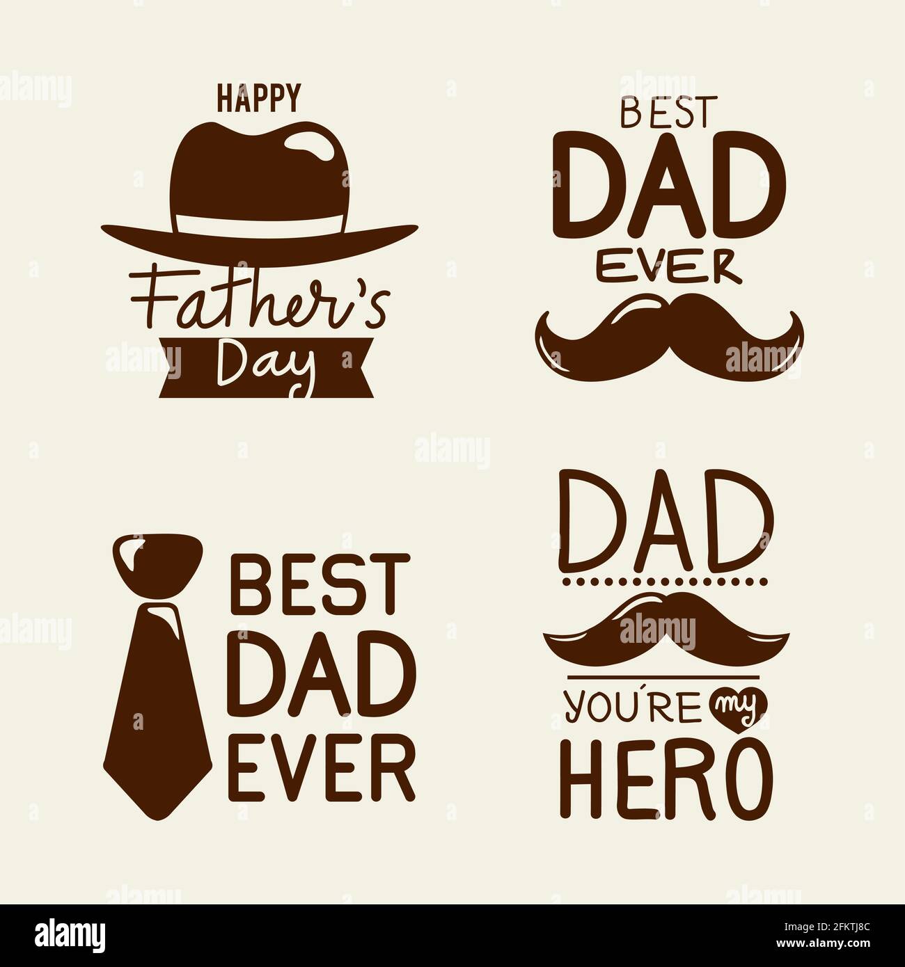 four fathers days messages Stock Vector Image & Art - Alamy