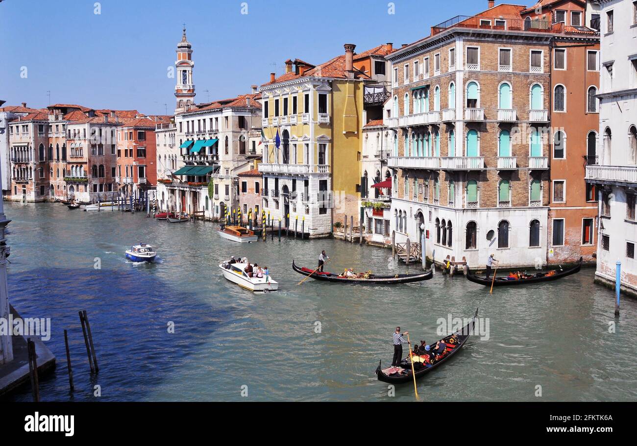 Grand canal in venice,İtaly Stock Photo
