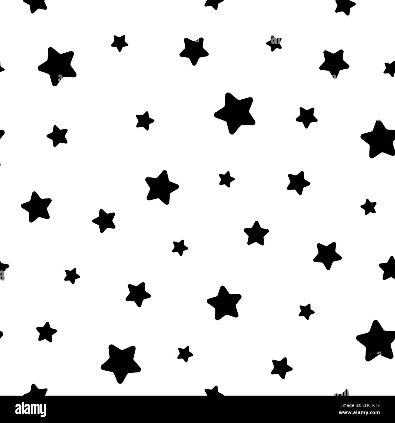 Seamless abstract pattern with little rounded black stars on white ...