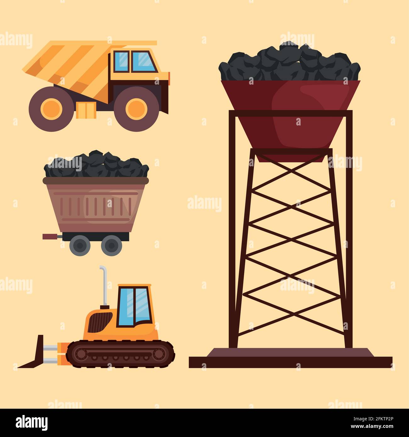 mine industry four icons Stock Vector Image & Art - Alamy