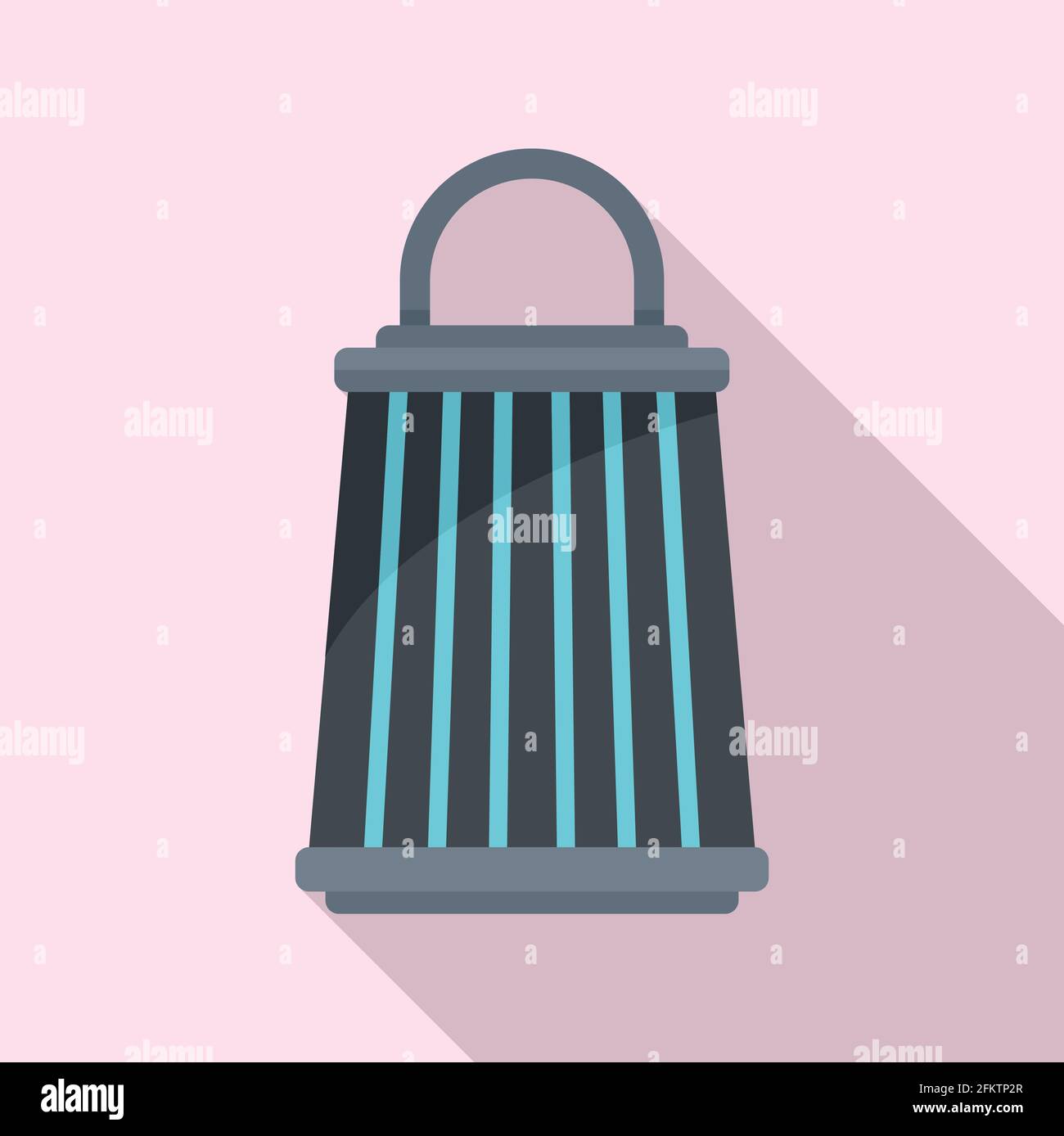 Insect trap lamp icon, flat style Stock Vector