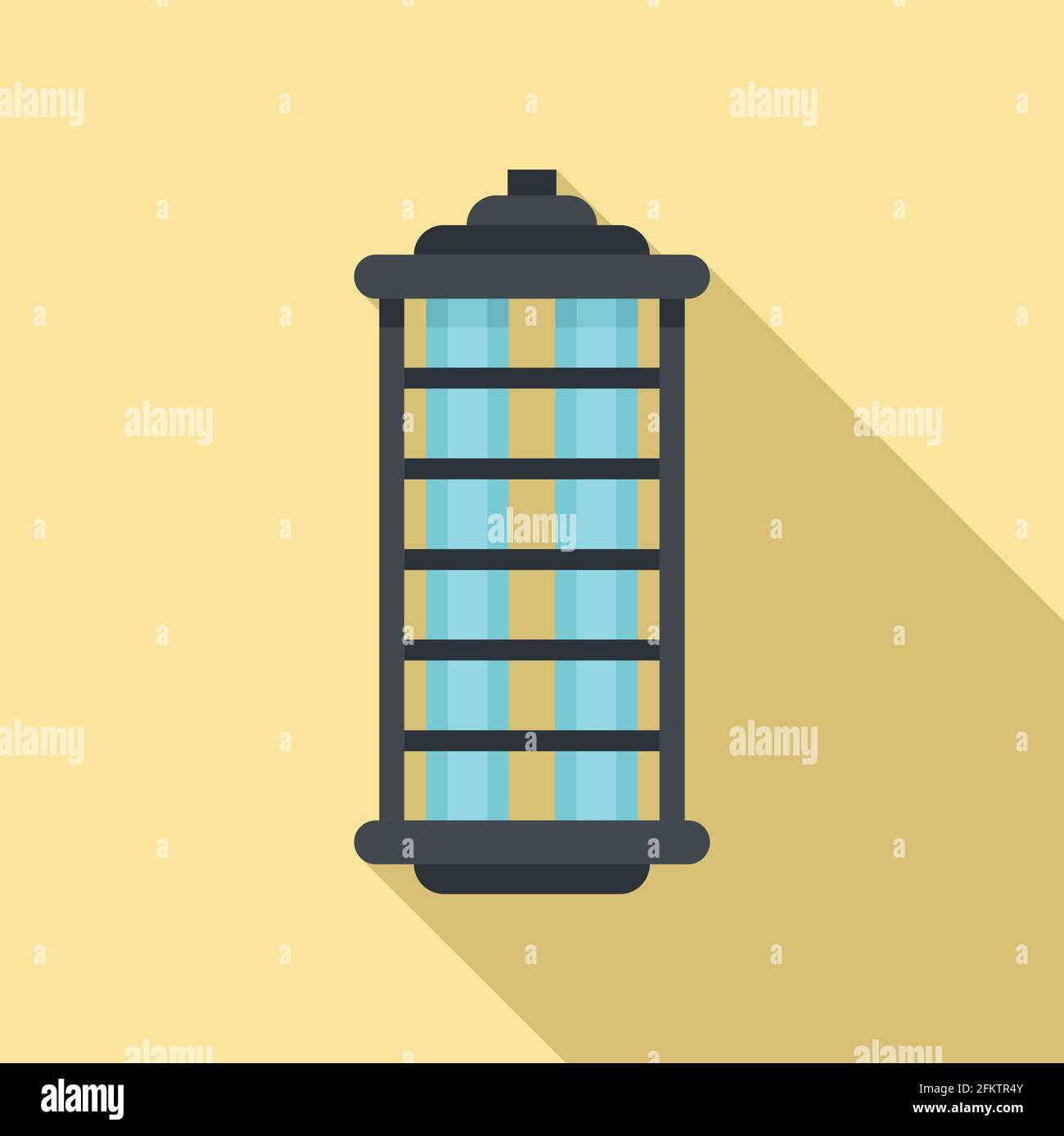 Insect hunt lamp icon, flat style Stock Vector