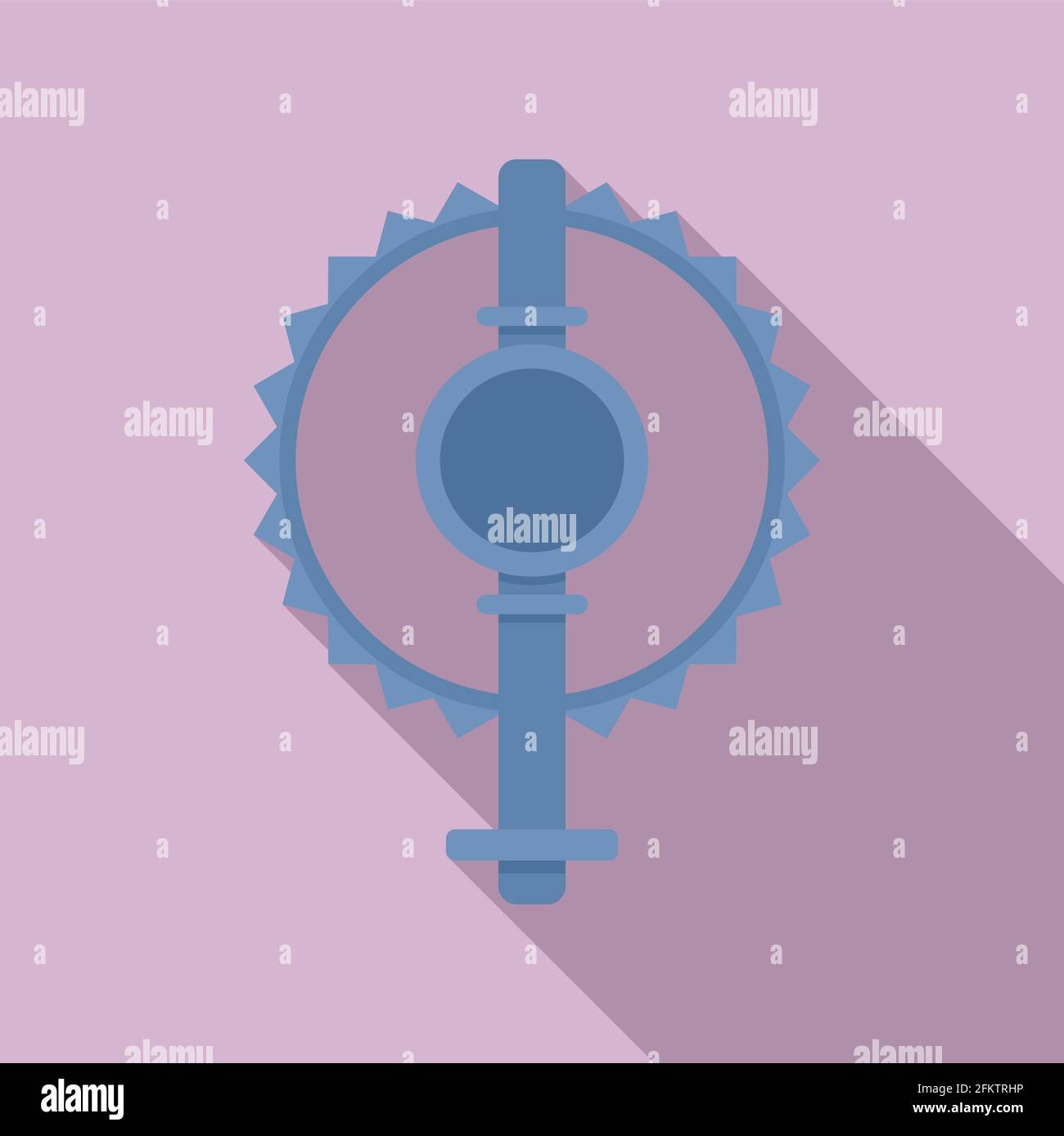 Top view animal trap icon, flat style Stock Vector