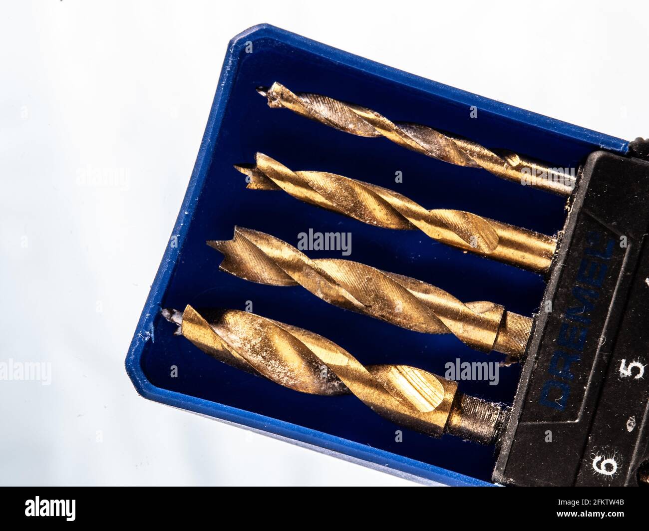 Drill bits in box Stock Photo Alamy