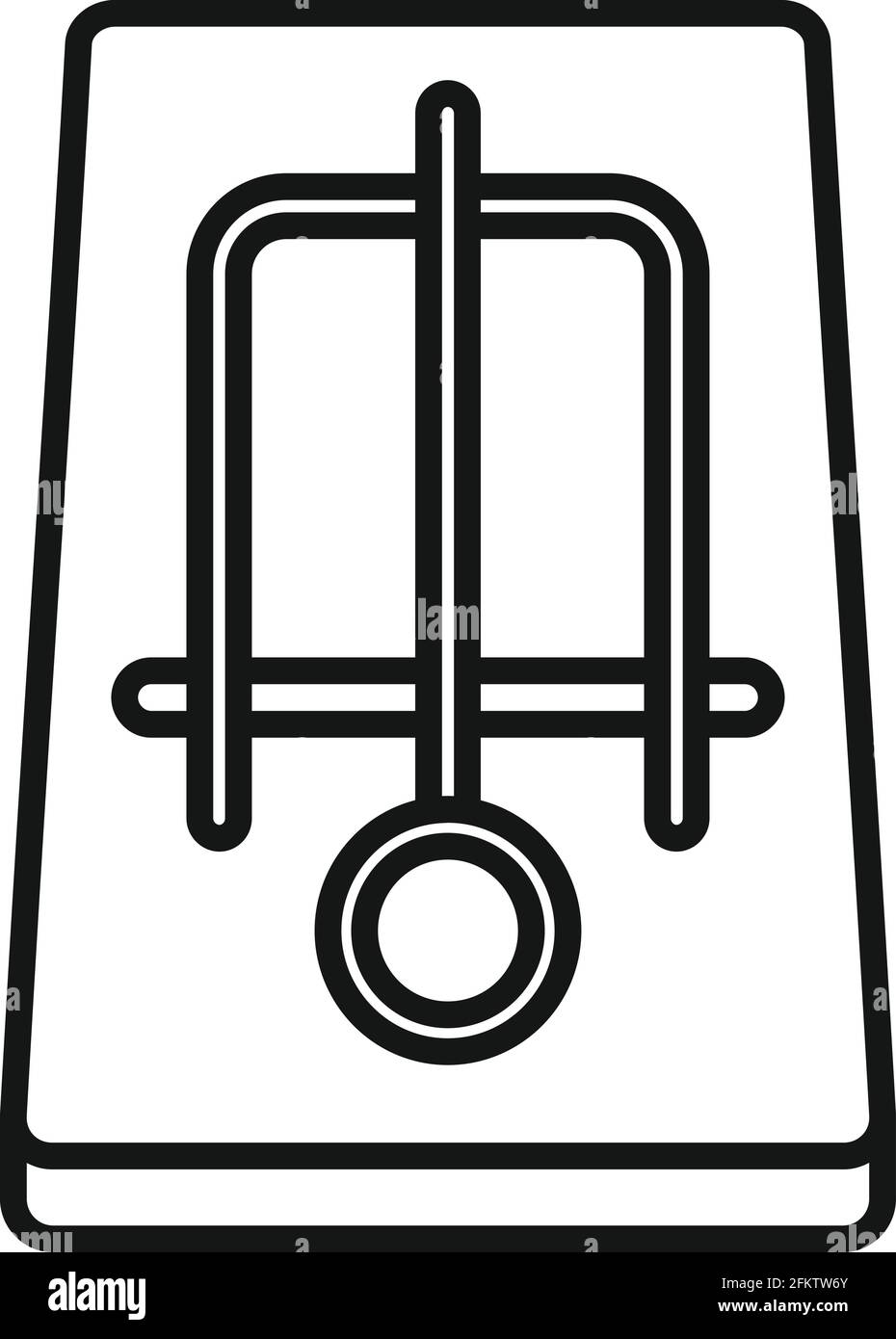 Mousetrap icon, outline style Stock Vector