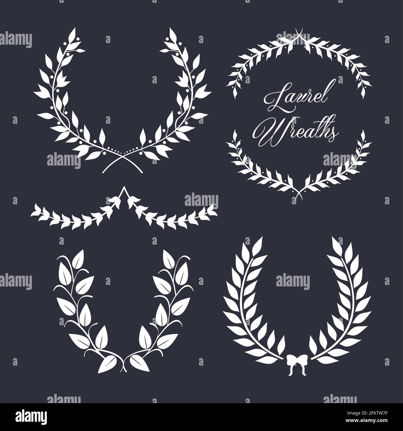 six laurel wreaths Stock Vector Image & Art - Alamy