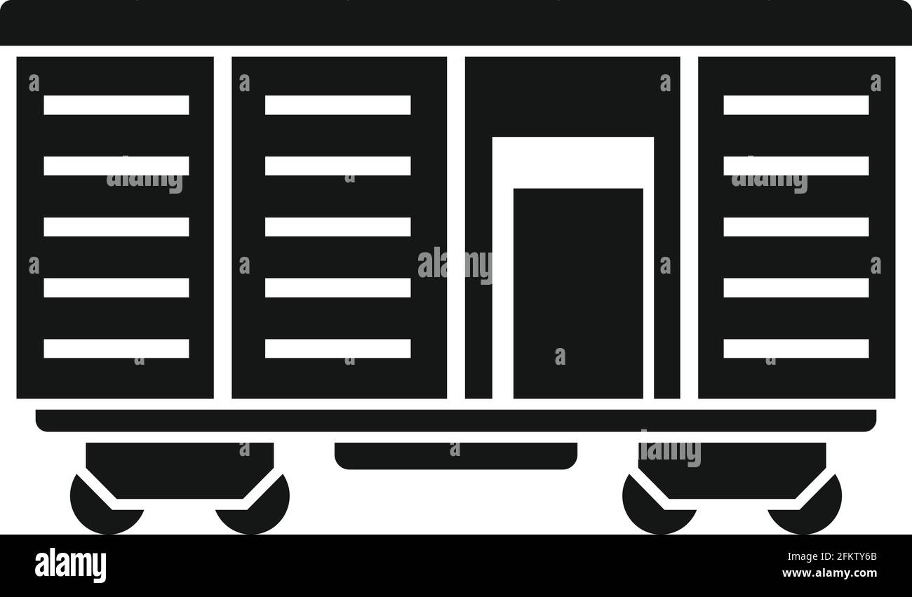 Illegal immigrants wagon icon, simple style Stock Vector