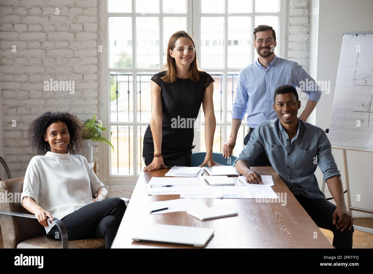 Diverse female colleagues posing hi-res stock photography and images ...