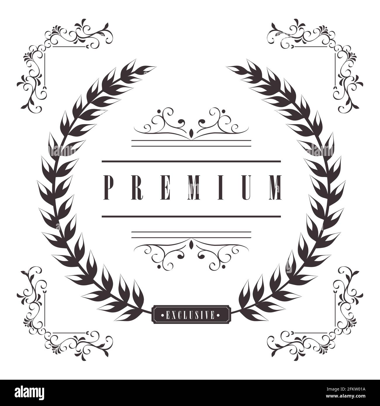 premium laurel wreath Stock Vector Image & Art - Alamy