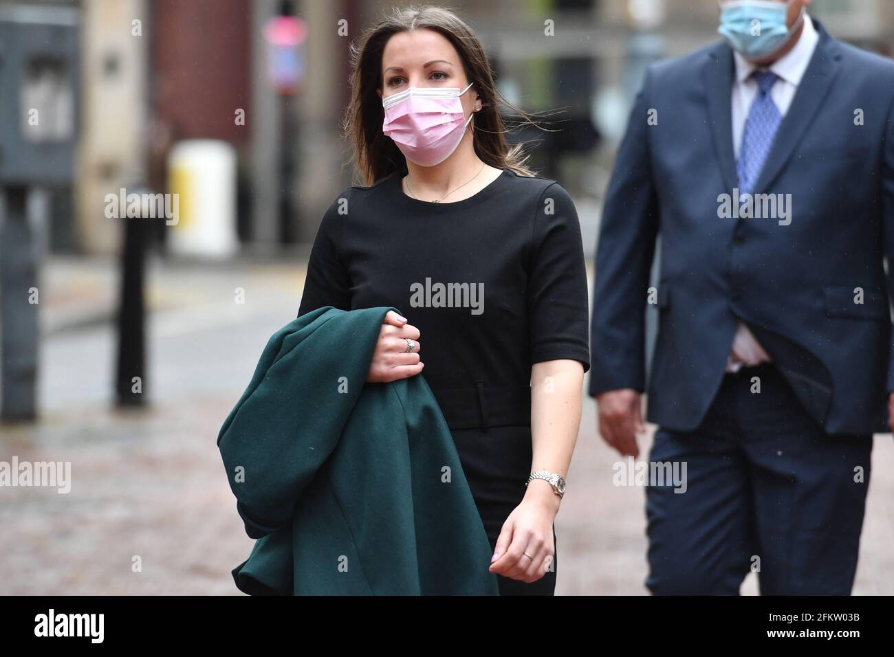 West Mercia Police Constable Mary Ellen Bettley-Smith arrives at Birmingham Crown Court charged with assaulting former footballer Dalian Atkinson. Picture date: Tuesday May 4, 2021. Stock Photo