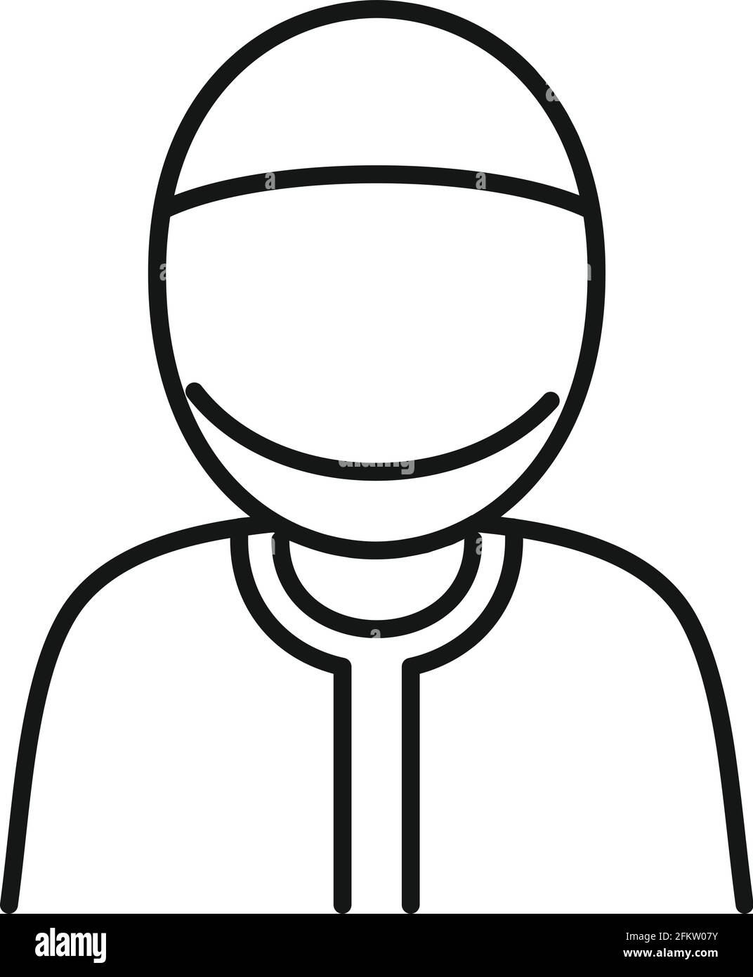 Muslim immigrant icon, outline style Stock Vector Image & Art - Alamy