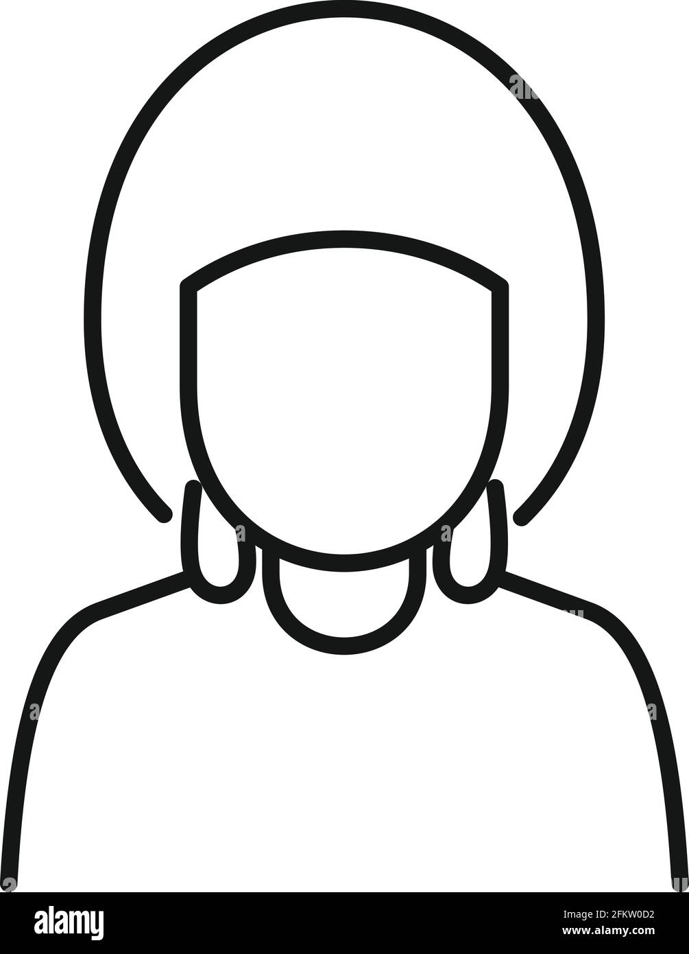 African woman immigrant icon, outline style Stock Vector Image & Art ...