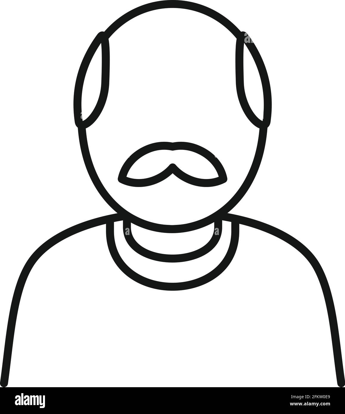 Old immigrant icon, outline style Stock Vector