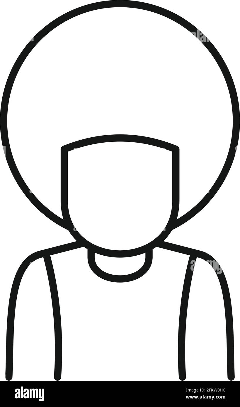 Afro american immigrant icon, outline style Stock Vector Image & Art ...