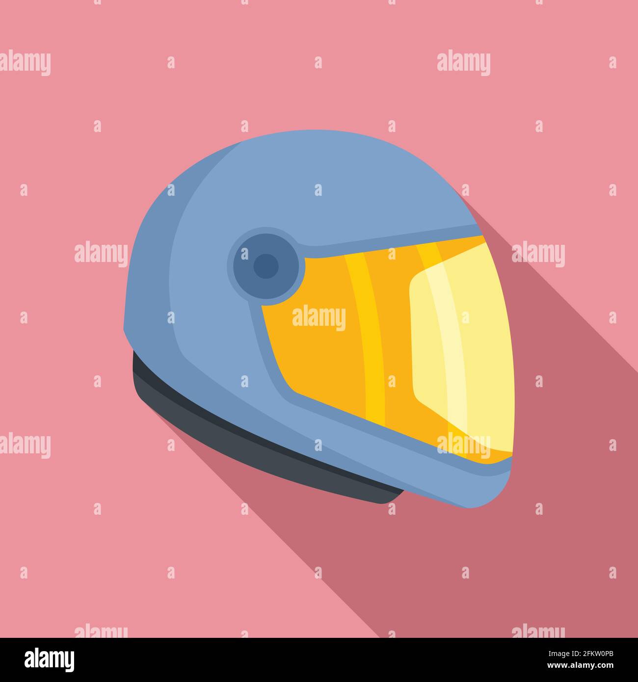 Skydiving helmet icon, flat style Stock Vector