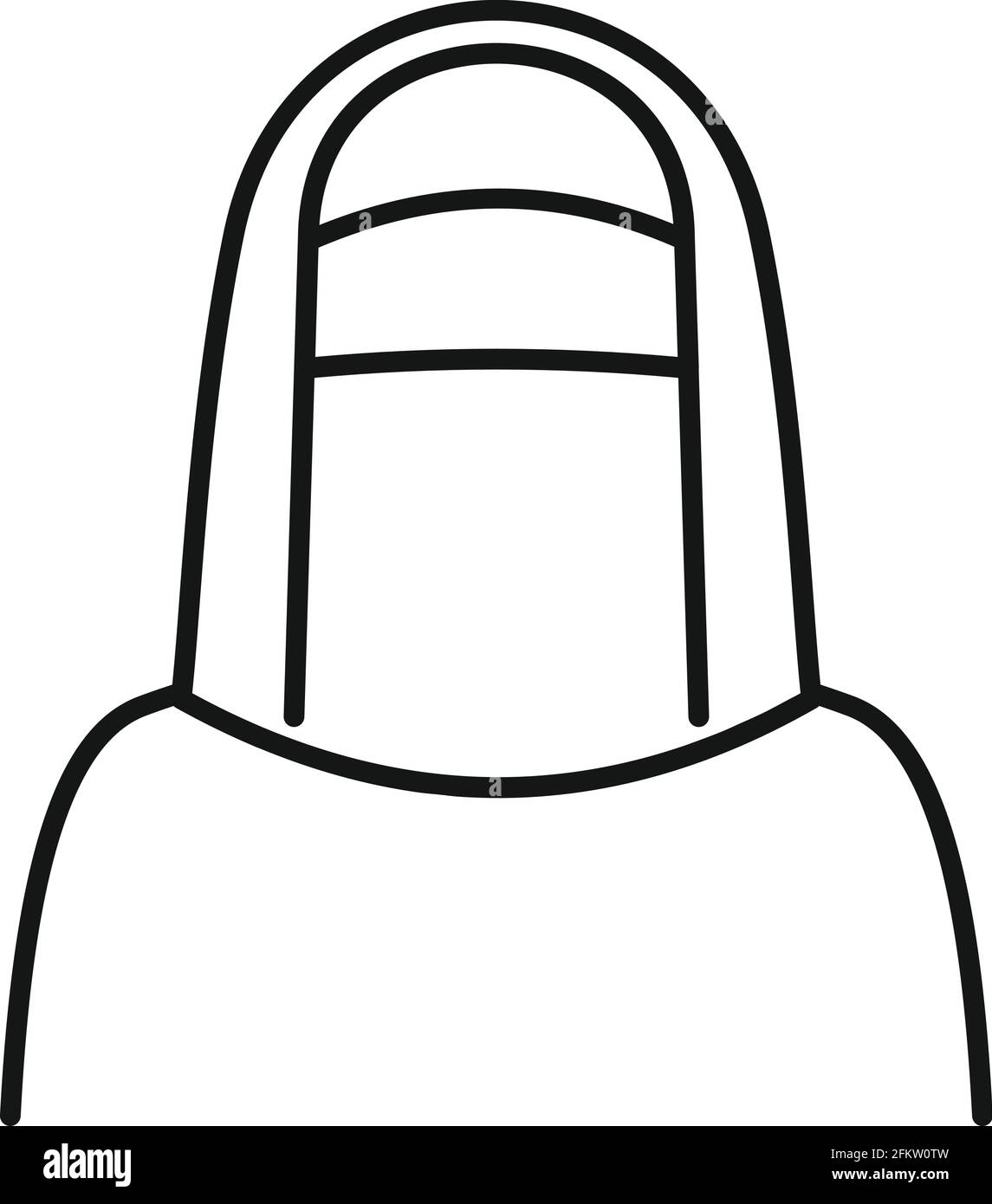 Immigrant muslim woman icon, outline style Stock Vector Image & Art - Alamy