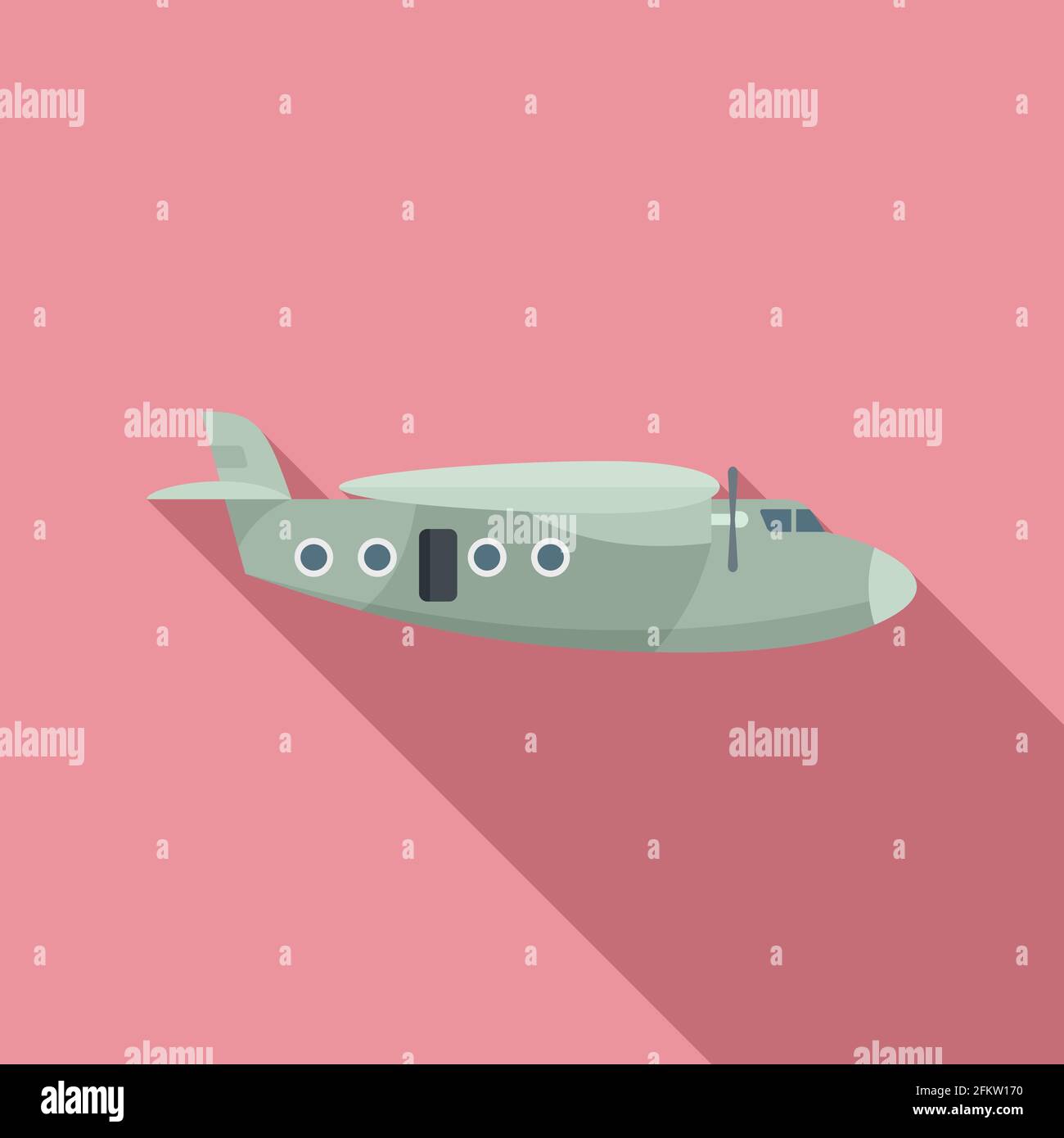Parachuting airplane icon, flat style Stock Vector Image & Art - Alamy