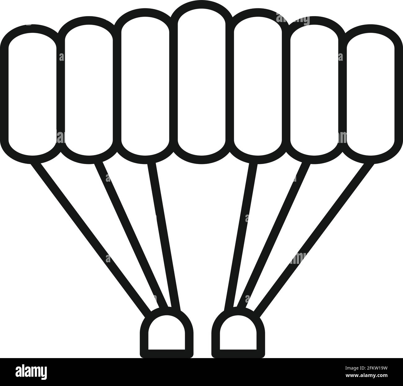 Air parachuting icon, outline style Stock Vector Image & Art - Alamy