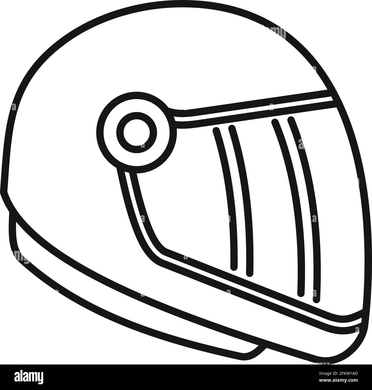 Skydiving helmet icon, outline style Stock Vector