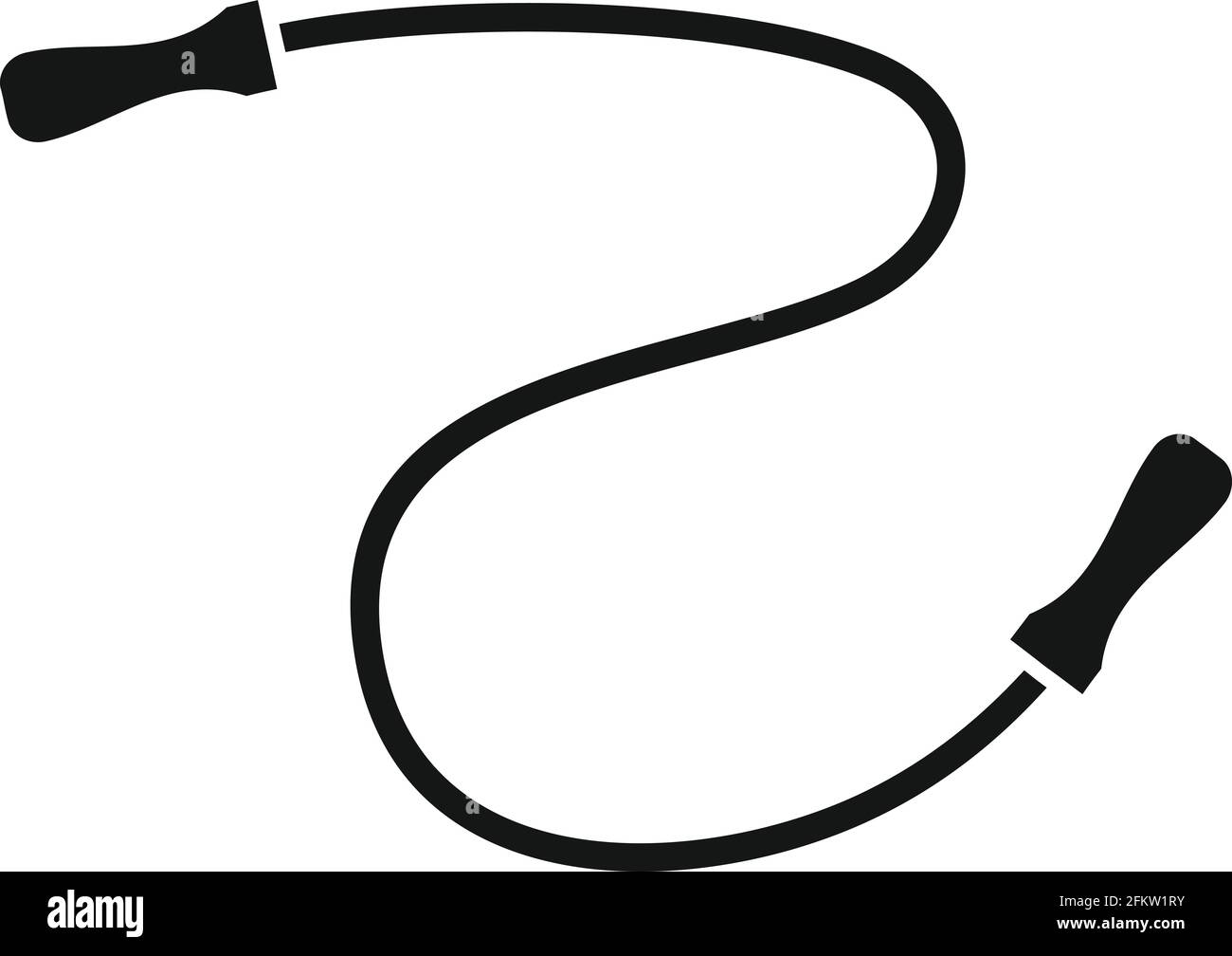 White jump rope icon isolated Black and White Stock Photos & Images - Alamy