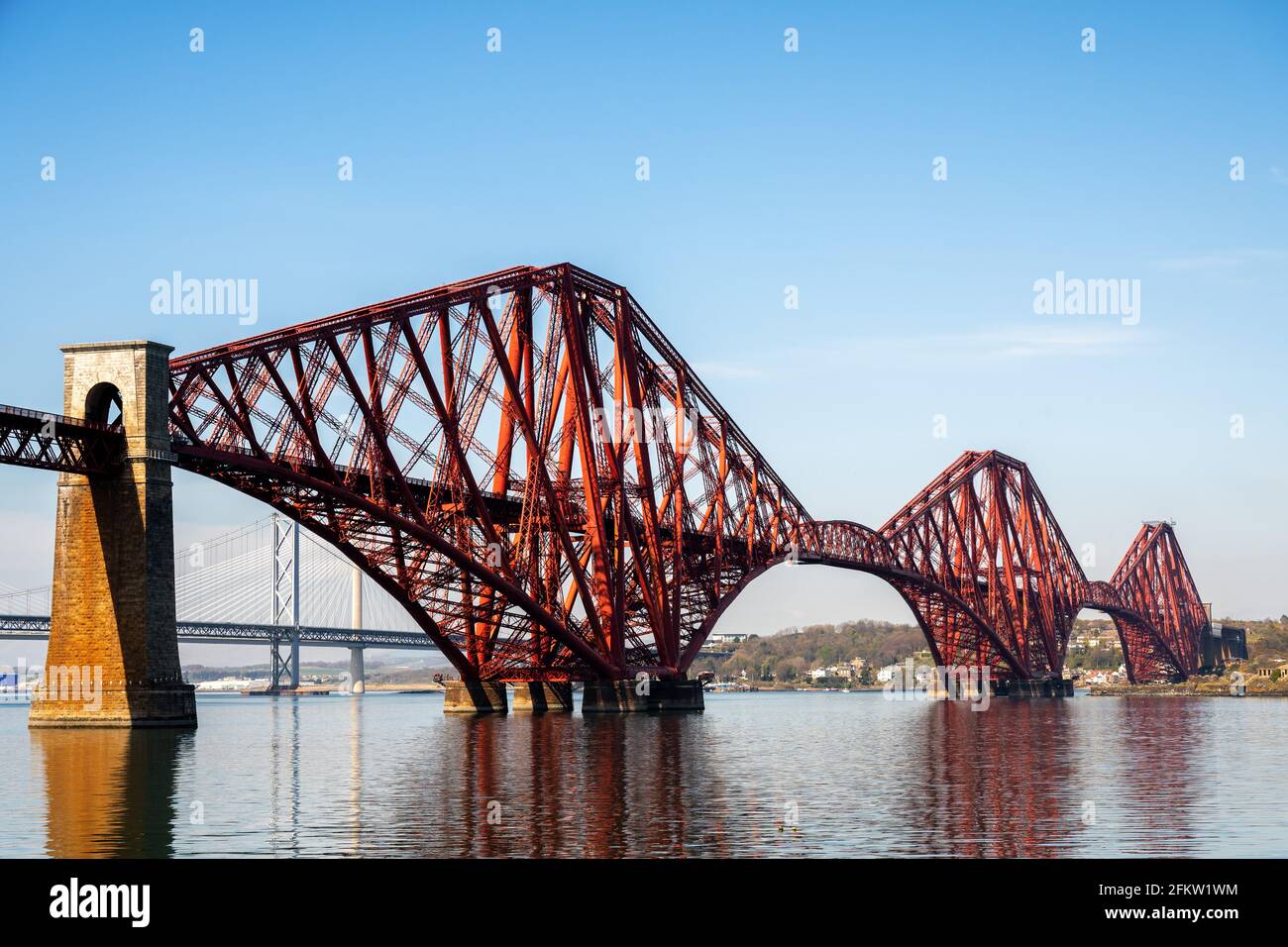 The Forth Rail Bridge, Queensferry, Scotland, UK Stock Photo