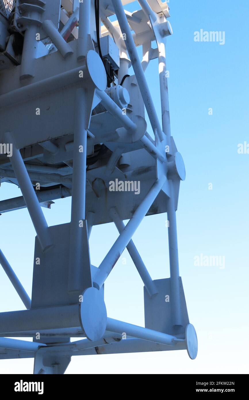 Clear blue sky and steel structure Stock Photo