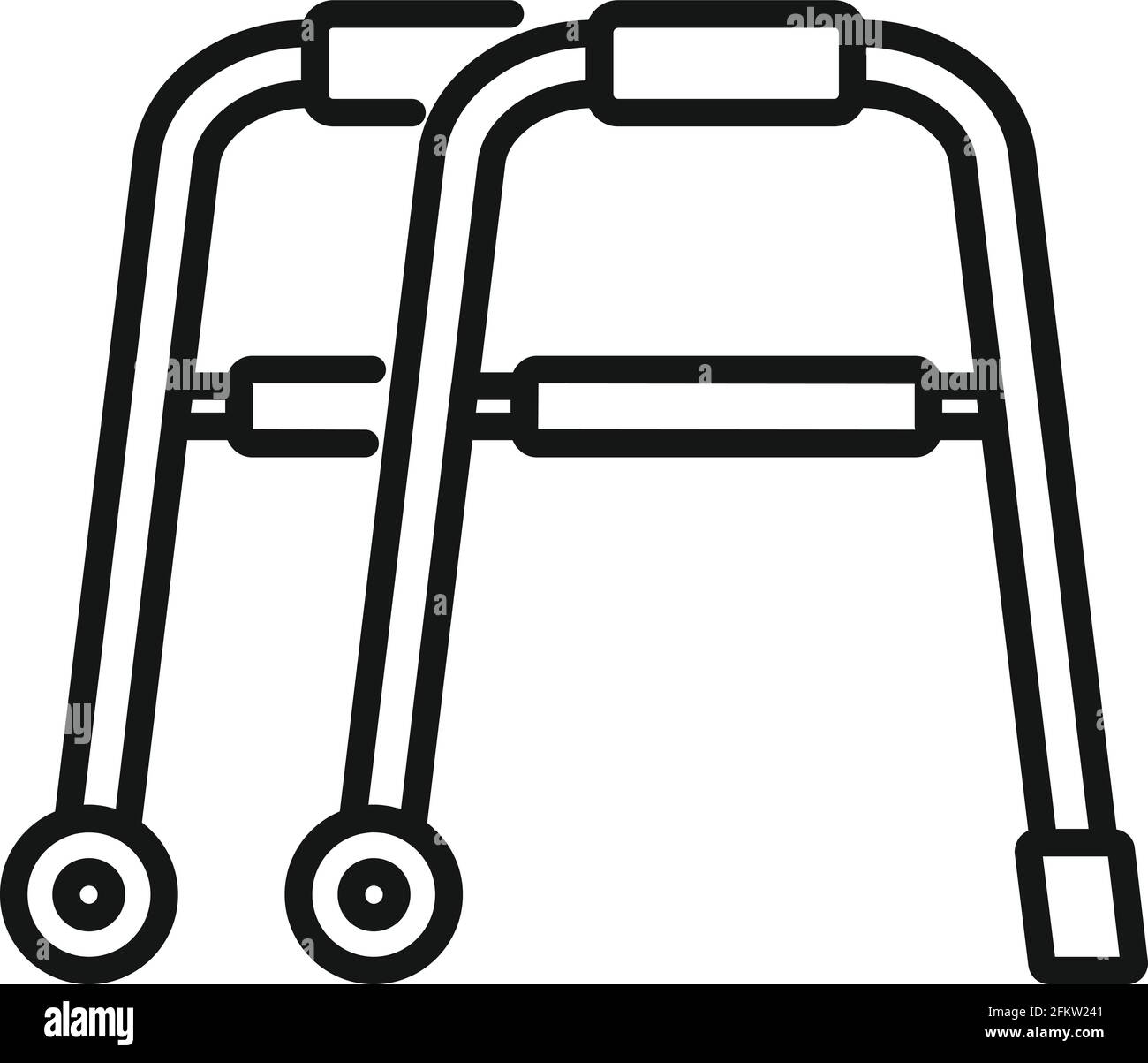 Senior walker icon, outline style Stock Vector Image & Art Alamy